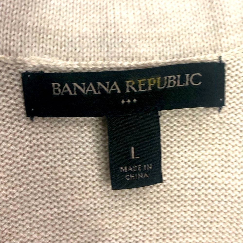 Banana Republic beige cream halter sweater top scoop neckline L - Picture 6 of 11